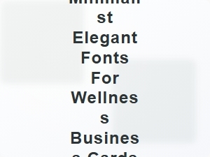 Sleek Minimalist Fonts for a Calm Wellness Brand